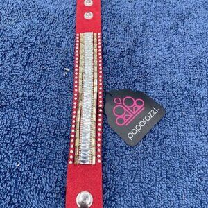 Paparazzi Rock Star Rocker Red Bracelet